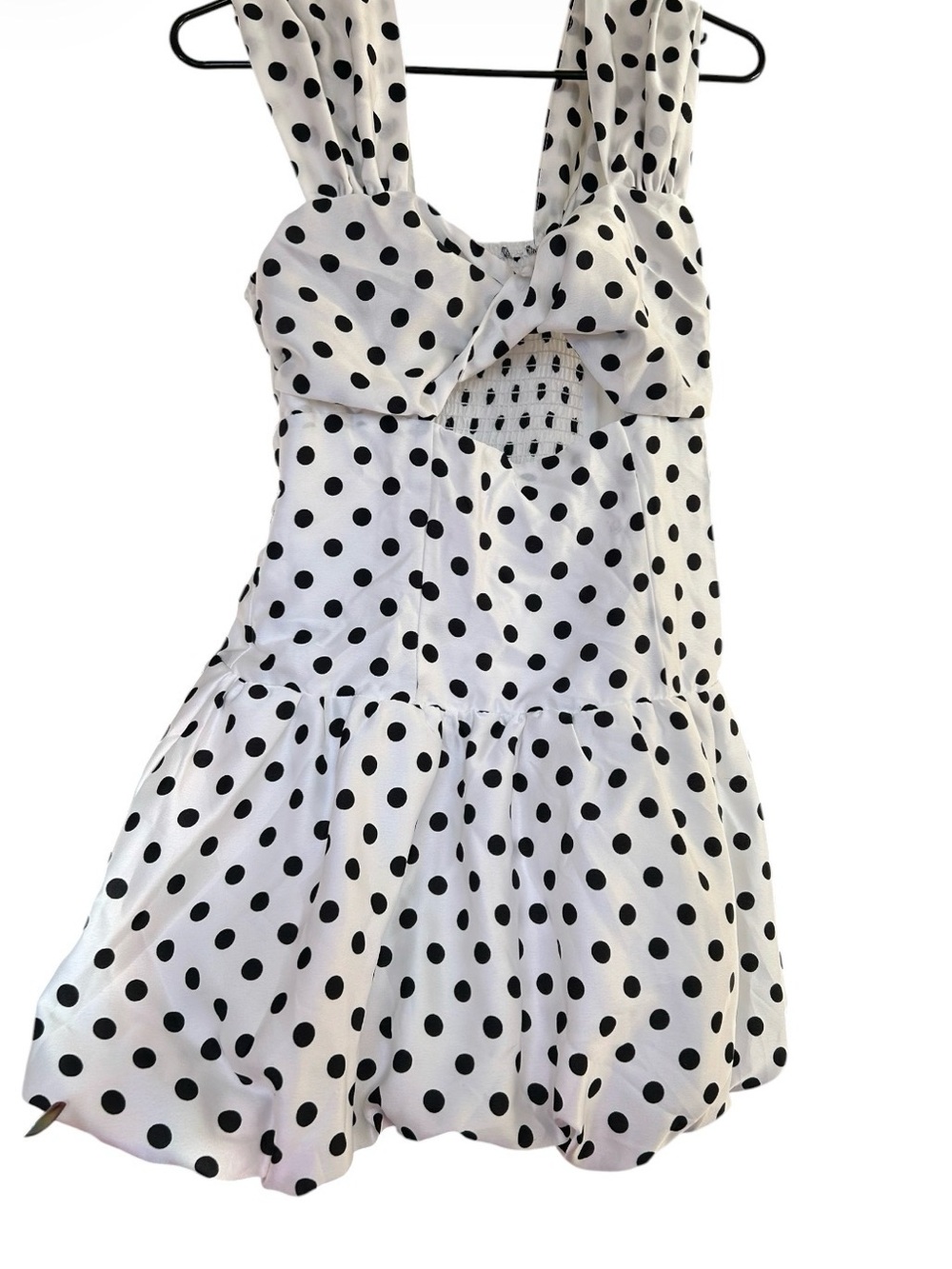 Juniors Black & White Polka Dot Sundress